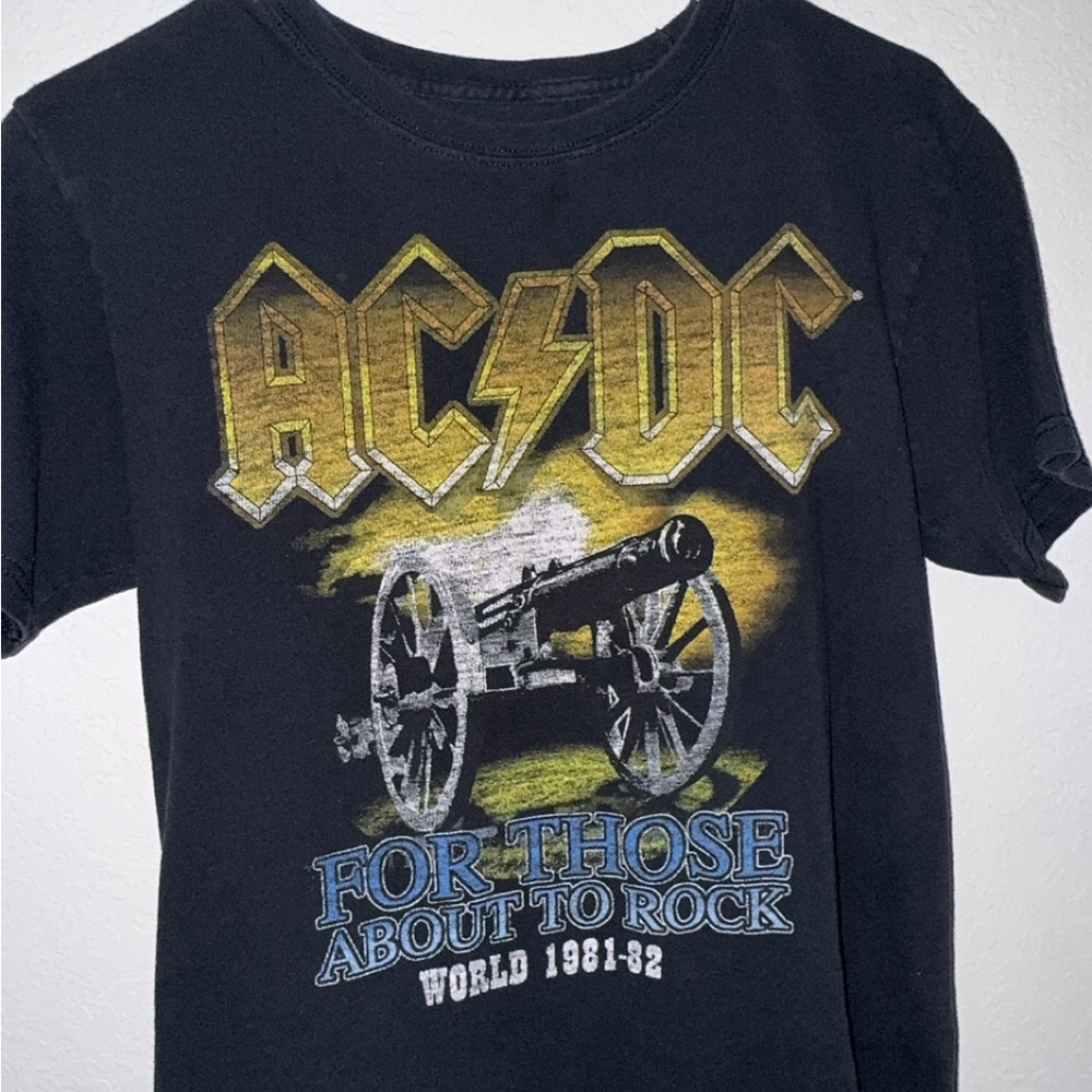 AC/DC Black and Gold Kids Tee